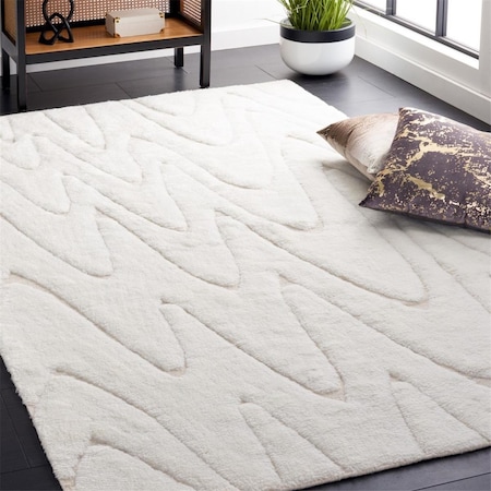 Safavieh 6 x 6 ft. Manhattan Hand Woven Square Area Rug Ivory & Beige MAN553A-6SQ
